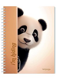 Тетрадь А5  40л ЛИН. гребень Апплика "Любопытная панда" БЕЗ ПОЛЕЙ