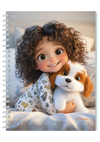 Тетрадь А5  40л ЛИН. гребень Апплика "Милота" БЕЗ ПОЛЕЙ