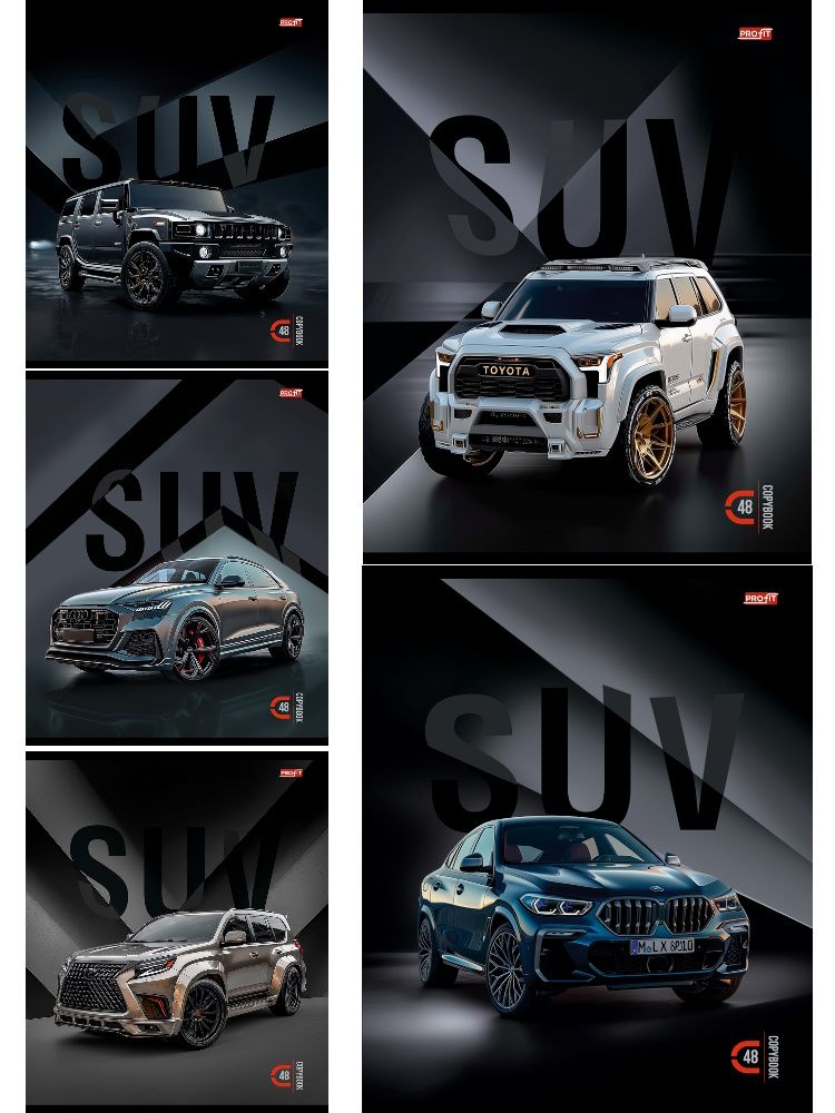 Тетрадь А5 48л кл. Проф-Пресс "Блестящие авто" обл.мел.бум.