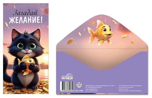 Конверт для денег "Загадай желание!"