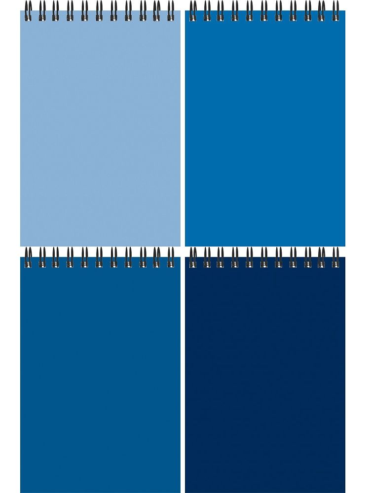 Блокнот А6  40л гребень "Фактурный синий" клетка