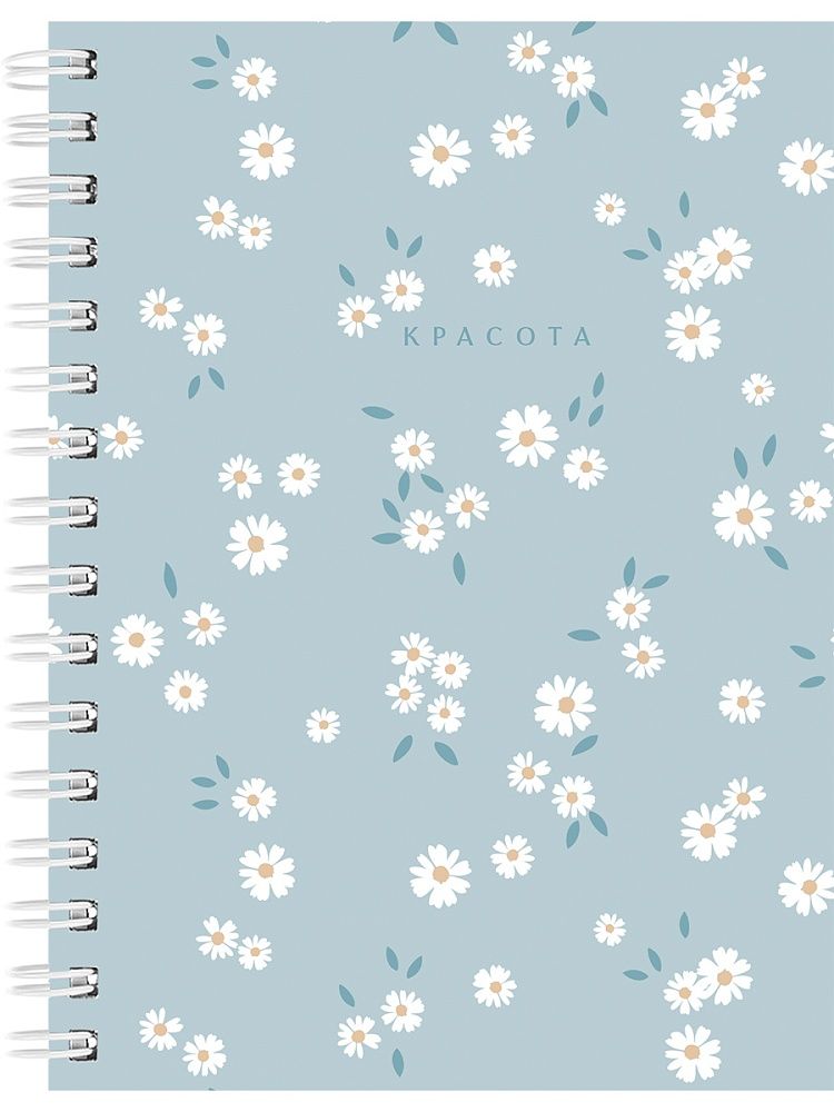 Блокнот А6 7БЦ  80л гребень "Цветочные мотивы - 1" кл., глянц.лам.