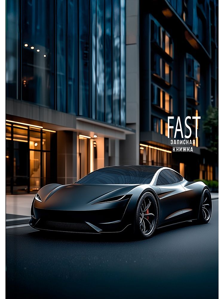 Блокнот А6 7БЦ  80л "Красивые автомобили - 12" кл., глянц.лам., лен