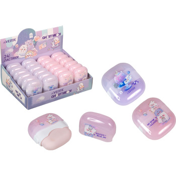 Ластик deVENTE "Ghost Meow" 50*47*мм, синт. каучук, с роликом для сбора крошек