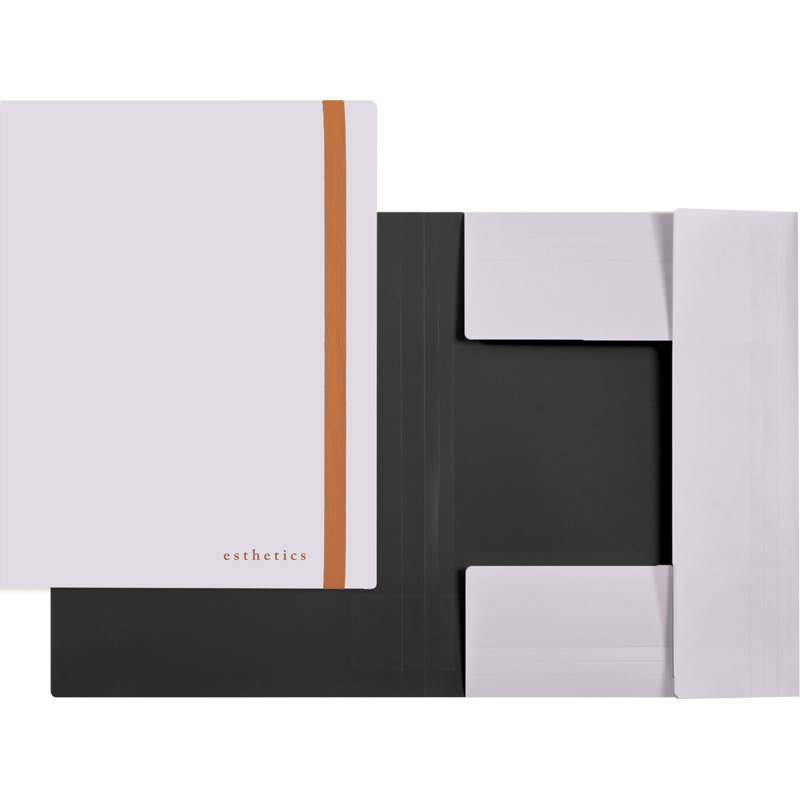 Папка на резинке А4 0,60мм deVENTE. Esthetics" фактура "soft-touch", лавандово-пепельная