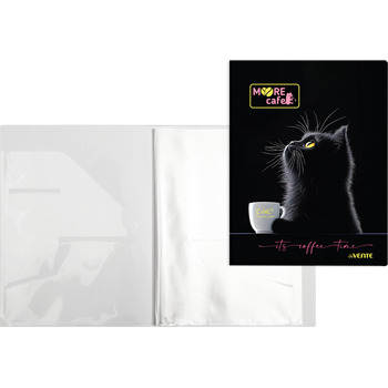 Папка файл А5  20лист 0,45мм, MooreCafe", внутр.карман