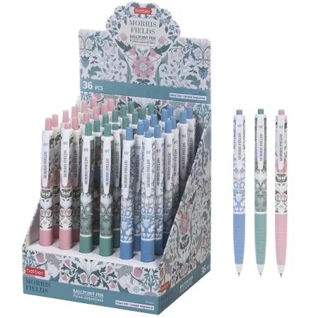 Ручка шар. Hatber автомат. "Morris" синяя 0,7мм