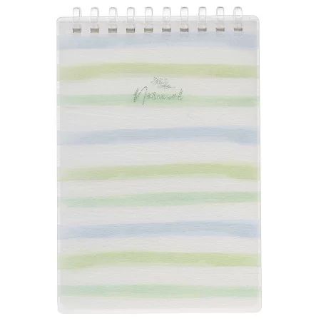 Блокнот А6 пластик, эластичн.гребень, 80л. "Natural lines" тисн.фольгой