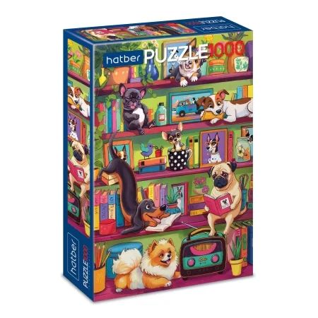 Пазлы 1000 элементов  480*680мм. "Хвостатый книжный клуб" Premium