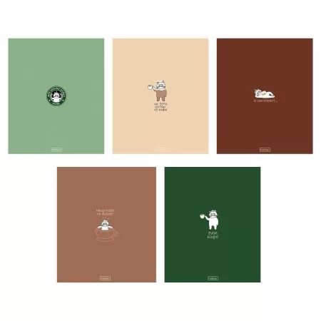 Тетрадь А5  96л кл. гребень Hatber "Coffee Story" тисн, 2 диз.в спайке