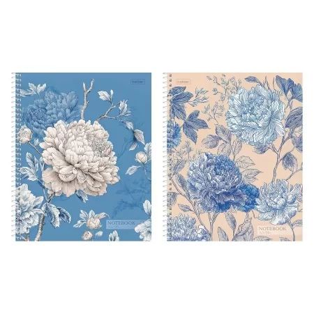 Тетрадь А5  96л кл. гребень Hatber "Королевские пионы" мат.лам., 2 диз.в спайке