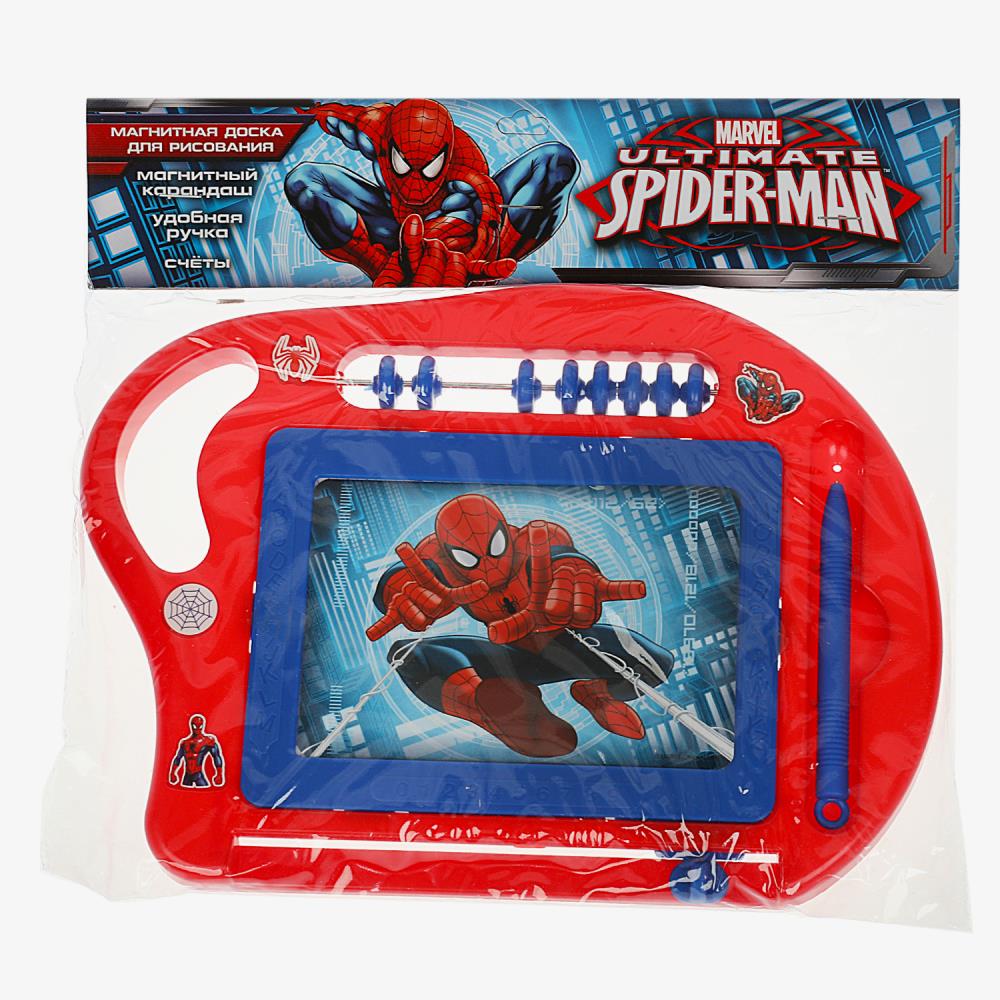 Доска магнитная для рисования 24*18см "Человек-паук" счеты