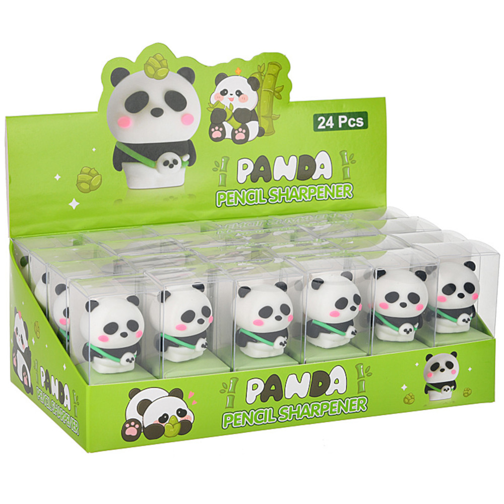 Точилка пласт. 1 отв. Egoist "Панда"  с контейнером 3*4 см