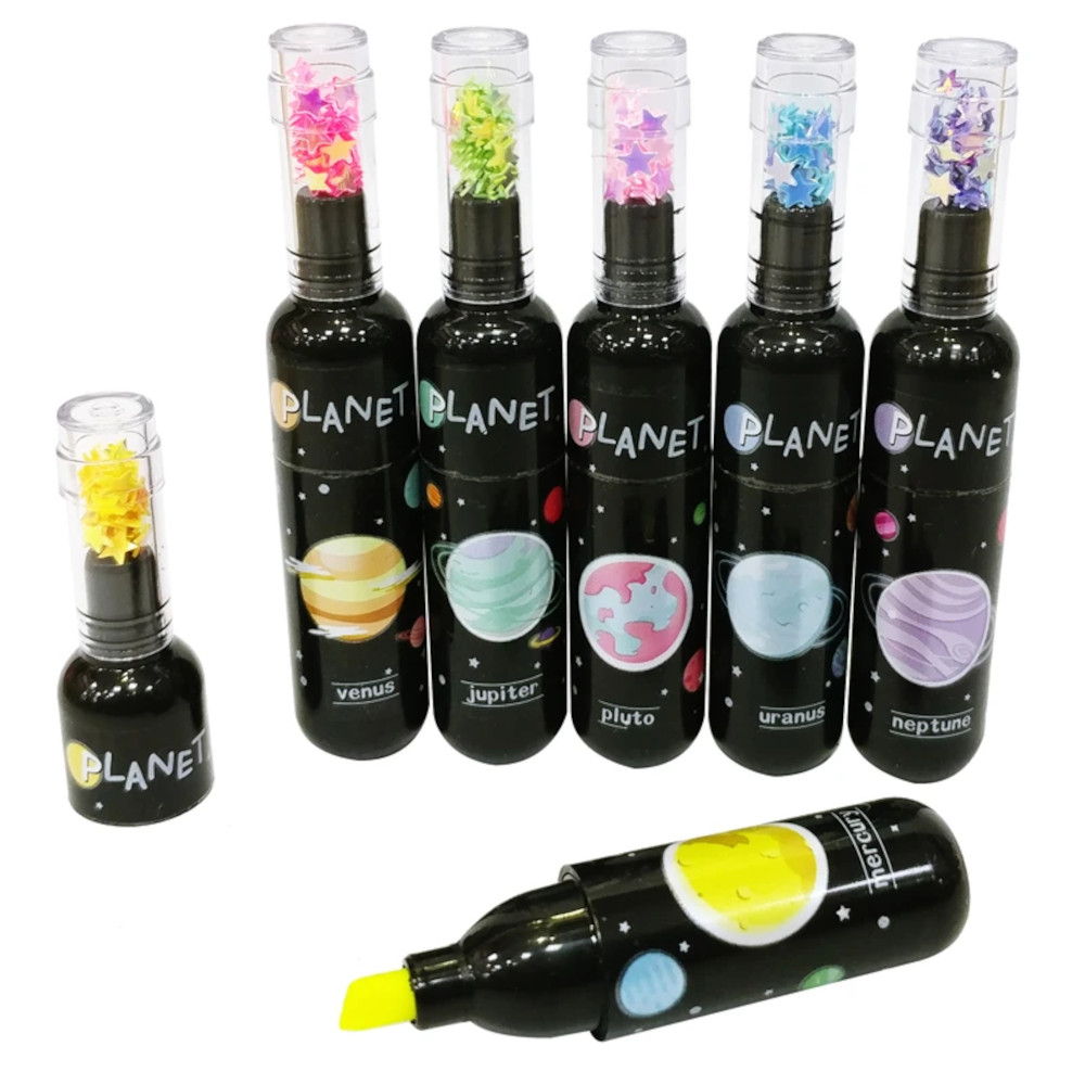 Набор текстовыделителей Egoist "Планеты" 6 цв., в пенале