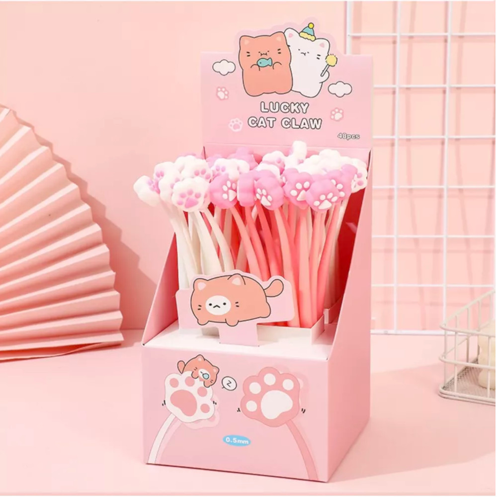 Ручка гелевая Egoist "Лапка" 0,5мм черные чернила, дизайн ассорти