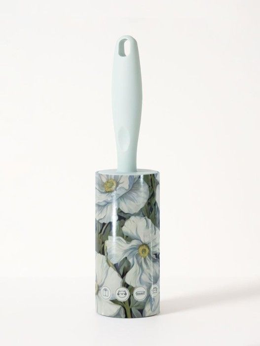 Ролик для чистки одежды 10см "White flowers" 60 листов