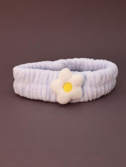 Повязка на голову "Flower" голубая