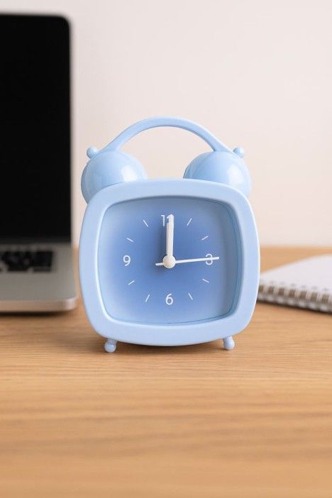 Часы-будильник "Jelly" 10см синий