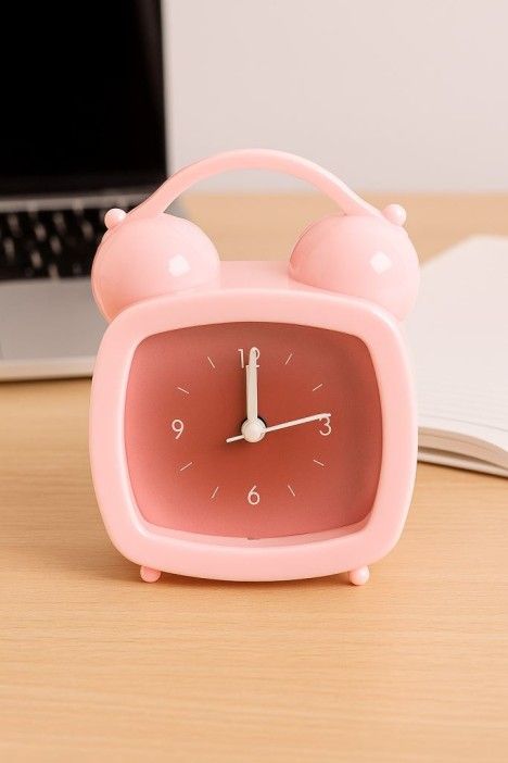 Часы-будильник "Jelly" 10см розовый