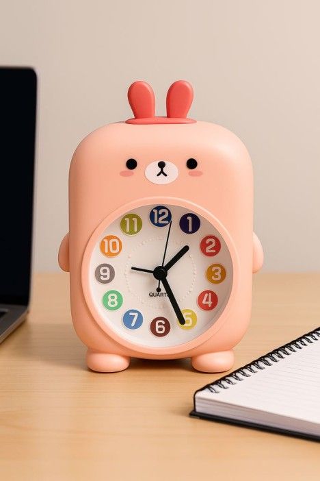 Часы-будильник "Rainbow rabbit" розовый