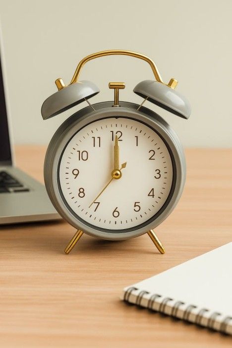 Часы-будильник "Aesthetic" серый