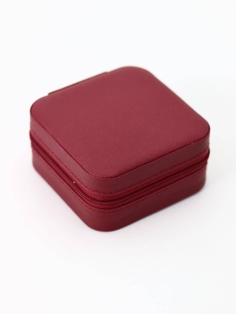 Шкатулка 9*9см "Square classics" бордо
