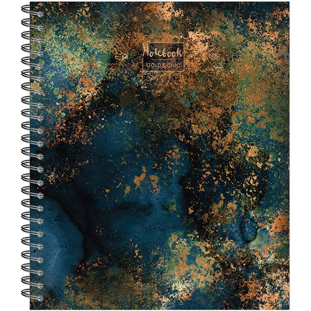 Тетрадь А5  96л кл. гребень Полином "Gold and Chic" 4 дизайна, БЕЗ ПОЛЕЙ