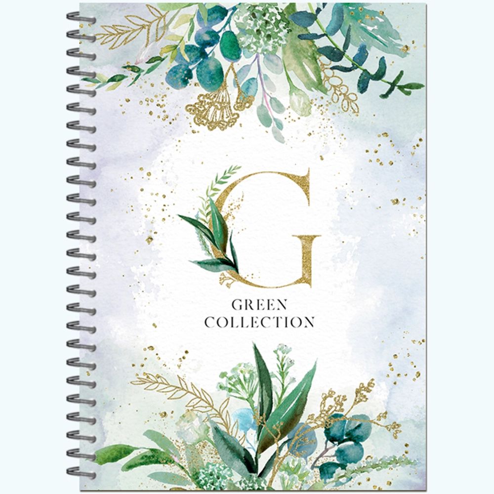 Скетчбук А5  60л., гребень, 100гр/м2 "Green Collection" жестк.подл.