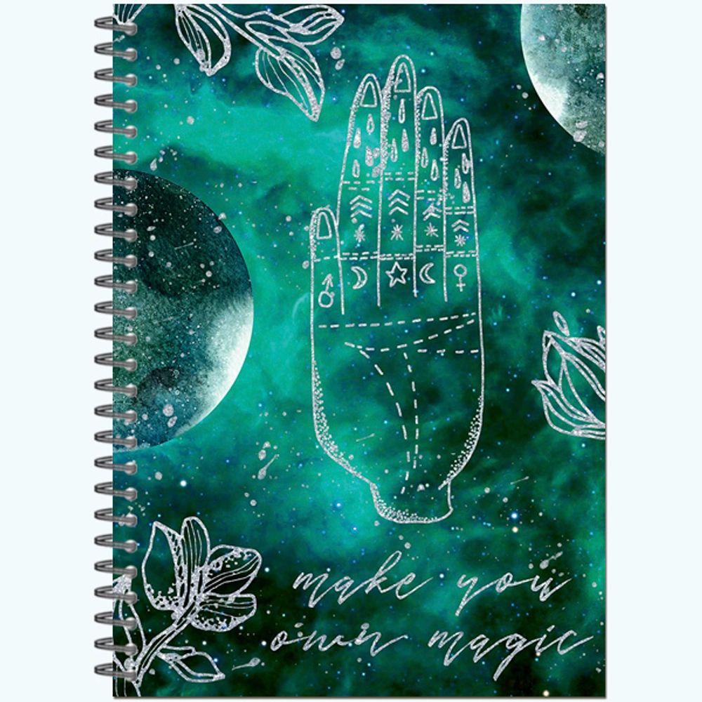 Скетчбук А5  60л., гребень, 100гр/м2 "Лунная Мистерия" жестк.подл.