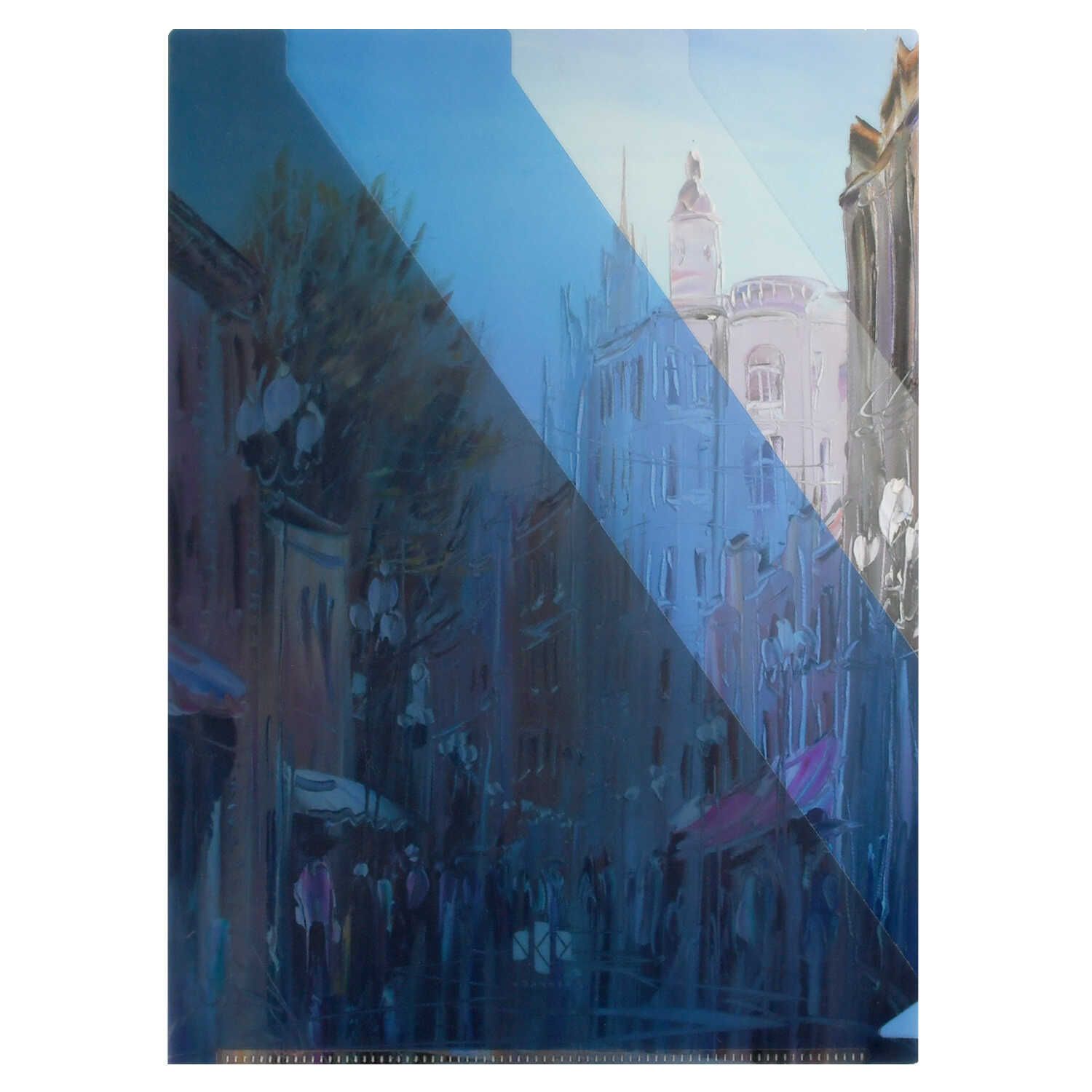 Папка уголок 3-х уровн. А4 (220*310мм) "Новый Арбат"