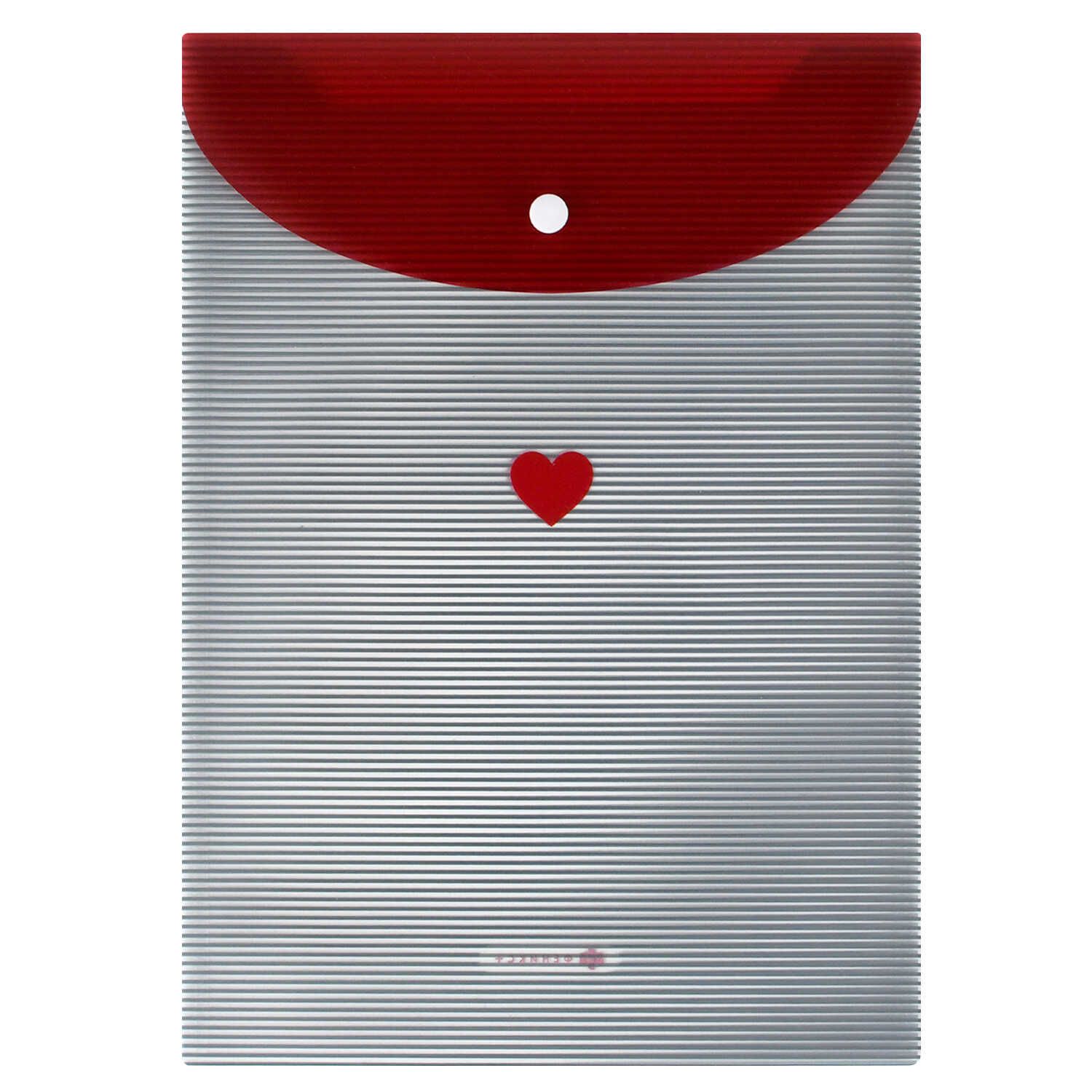 Конверт на кнопке  с рисунком 240*330мм "Сердечко на полосках"