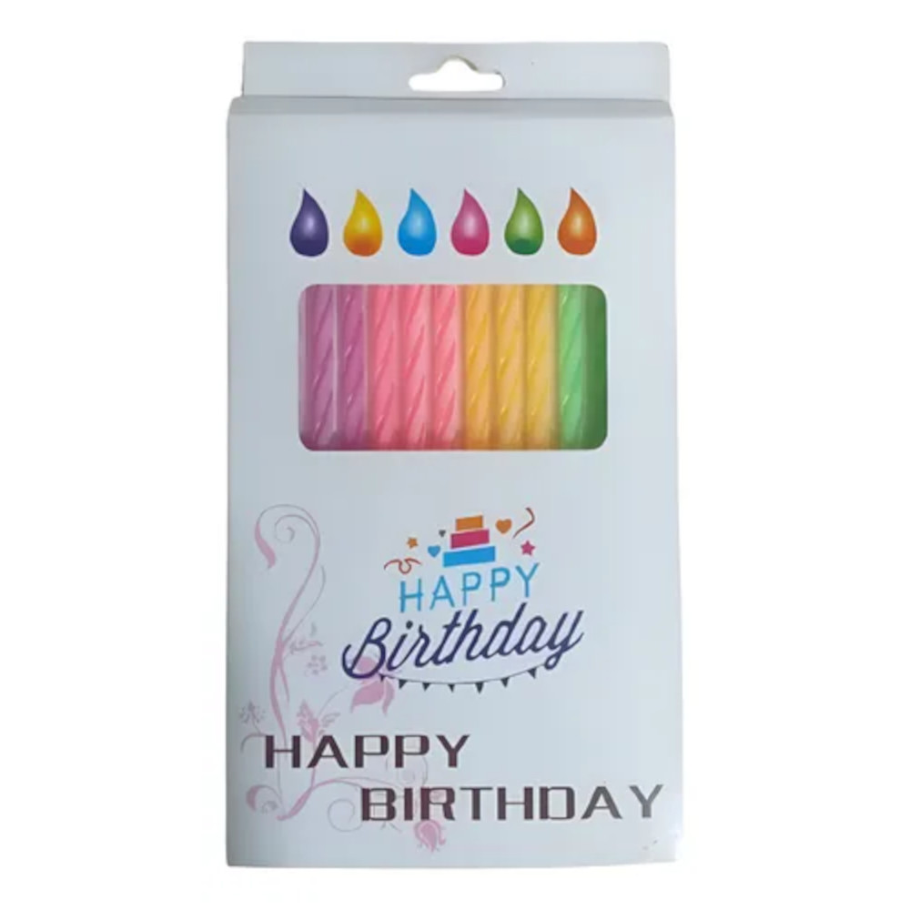 Свечи для торта "Ассорти" 12 шт., 12,5 см, в коробке