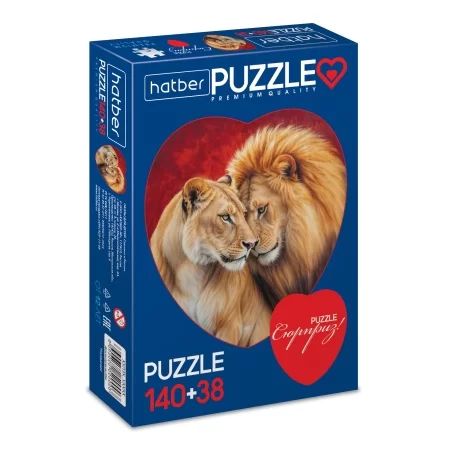 Пазлы    2в1 "Два сердца. Короли саванны" 240*270мм, 100*110мм, 140+38 элементов