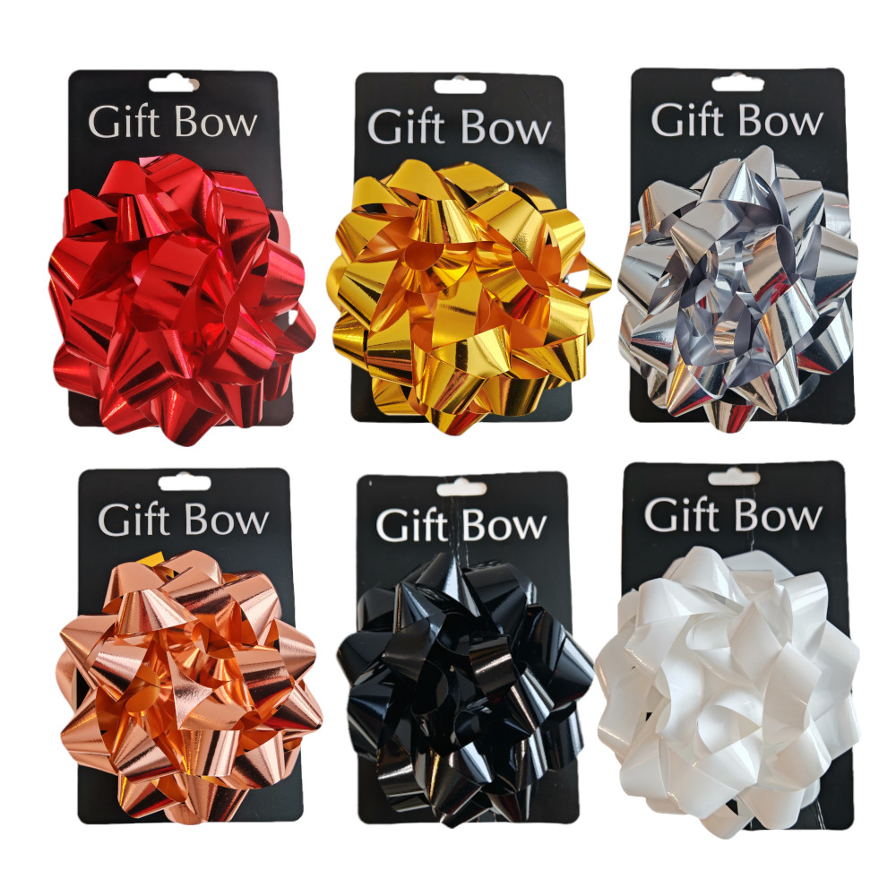 Бант подарочный 15см, на скотче, ассорти цветов