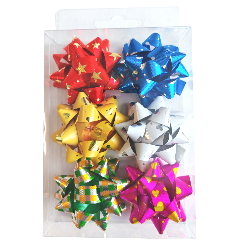 Набор бантов подарочных  6 шт "Ассорти" 5см