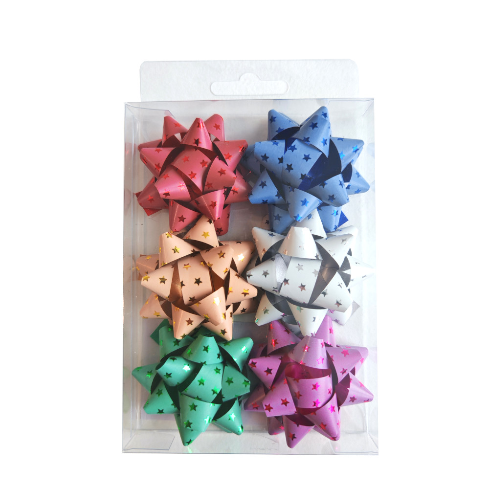 Набор бантов подарочных  6 шт "Металлик" 5см