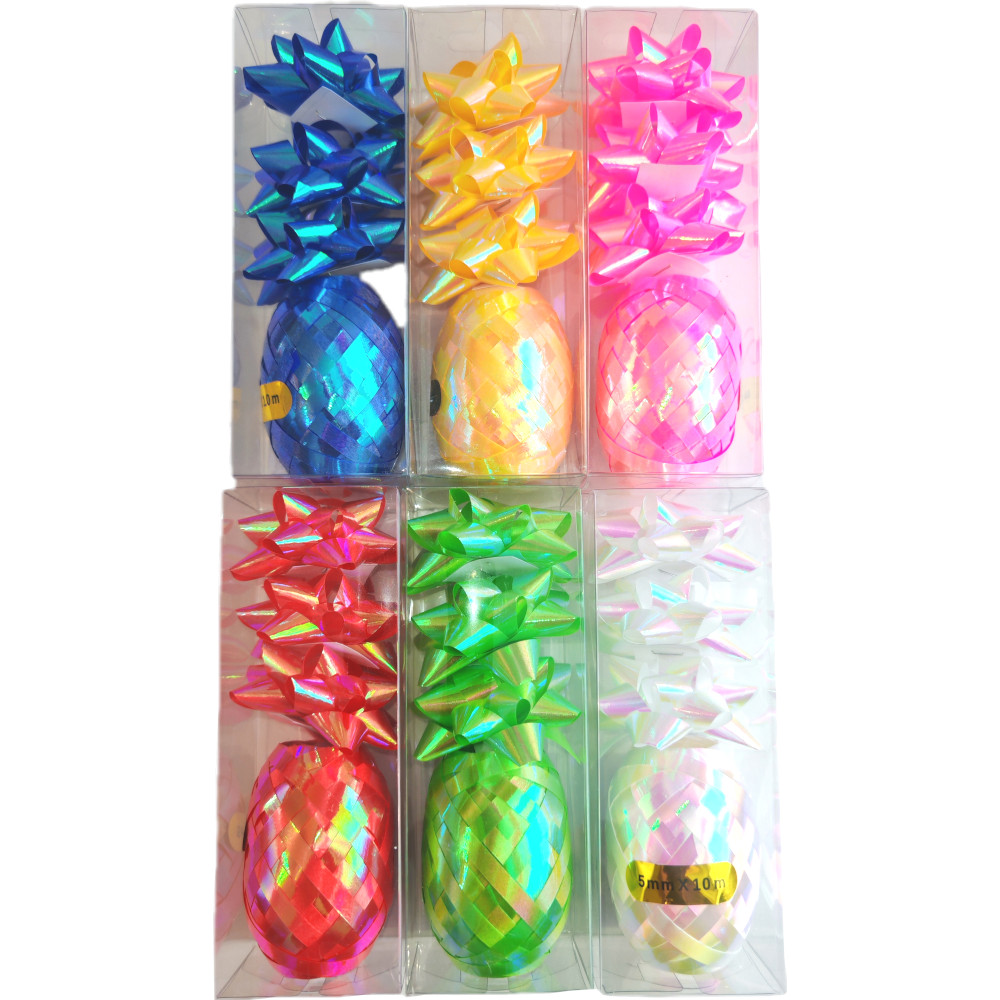 Набор лент и бантов 4 шт "Перламутр" 5 см, 5мм*10м, ассорти