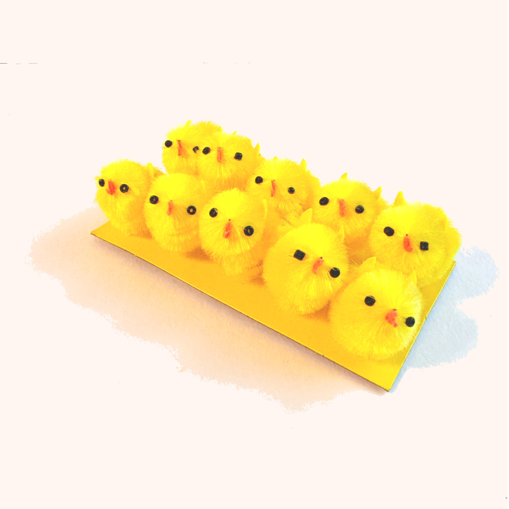 Набор декора пасхального "Цыплята" 10 шт. 3,8см