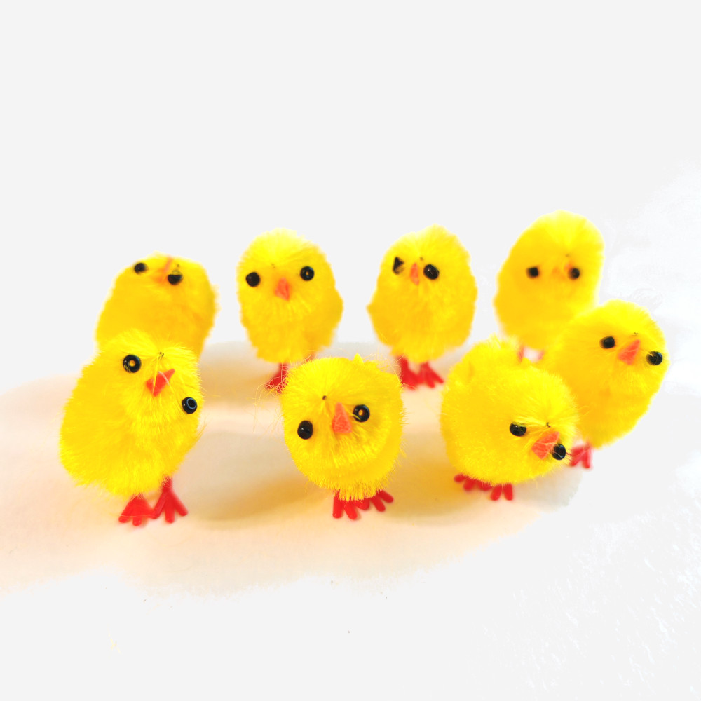 Набор декора пасхального "Цыплята" 8 шт. 3,2см