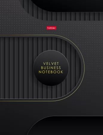 Блокнот А5 7БЦ  80л "Velvet style_black" кл., 5цв.блок, глянц. лам.