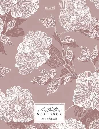 Блокнот А5 7БЦ  80л "Flower aesthetics" кл., 5цв.блок, мат. лам.