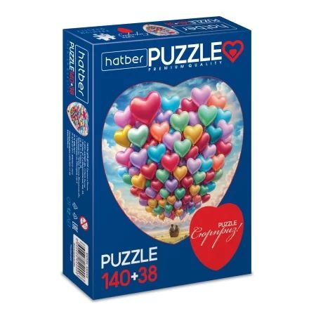 Пазлы    2в1 "Два сердца. На воздушном шаре" 240*270мм, 100*110мм, 140+38 элементов