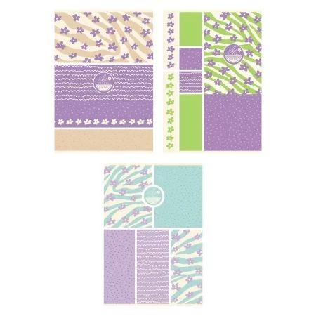 Тетрадь А4  96л кл. скоба Hatber "Floral Vibe" 3диз.в блоке, мат.лам., тисн.