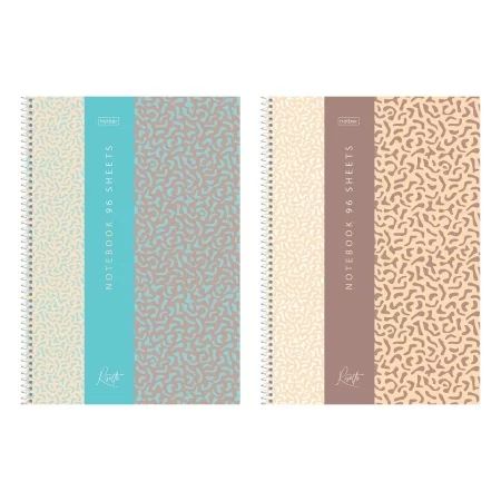 Тетрадь А4  96л кл. гребень Hatber "Risotto" 2диз.в блоке, тисн., перф.на отрыв