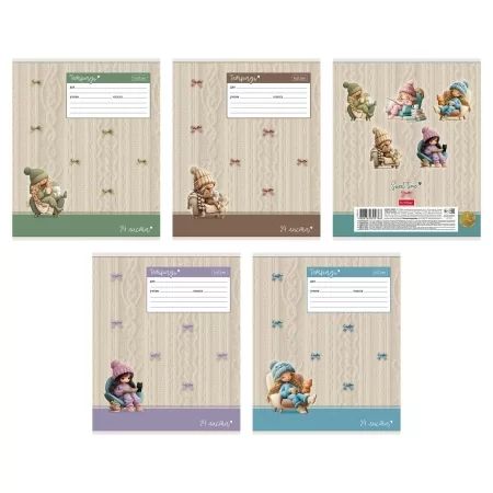 Тетрадь А5 24л кл. Hatber "Sweet time" 5 диз.в блоке, тисн.