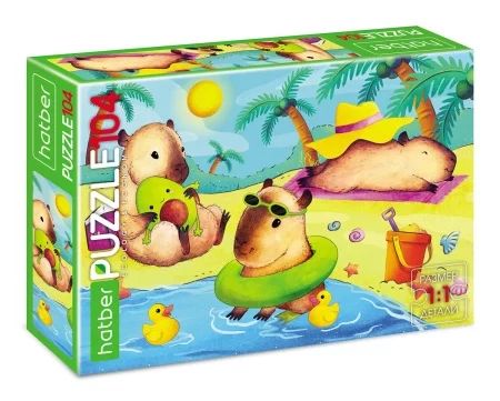 Пазлы  104 элементов  320*220мм. "Капибары на пляже"