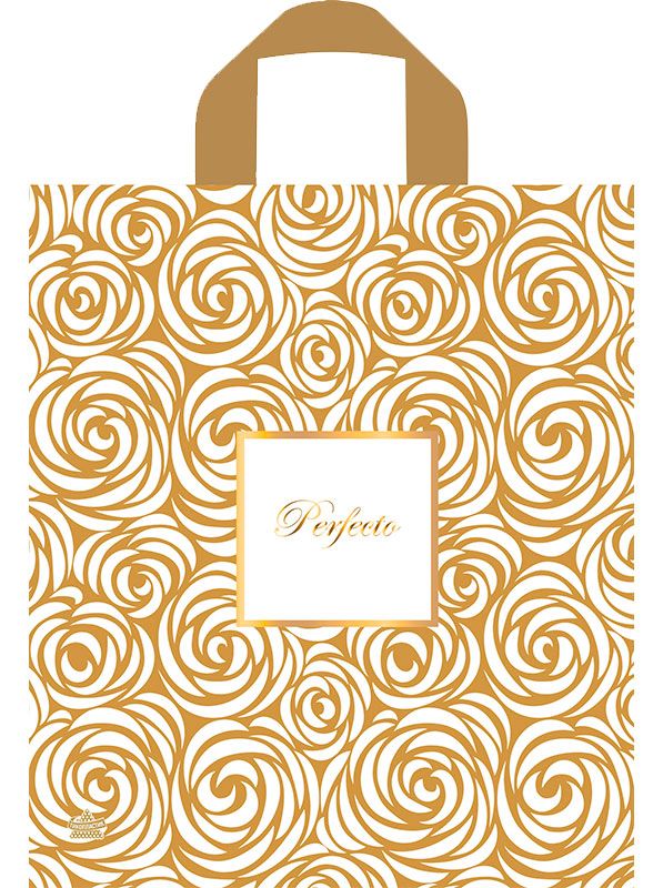 Пакет 35*31см (95мк) с петлевой ручкой "Перфекто Роузи" ПВД