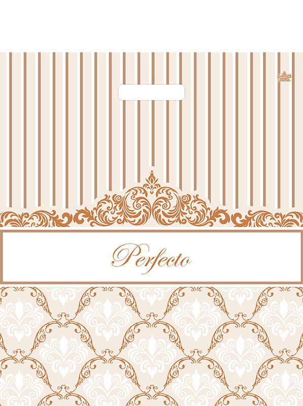 Пакет 42*48см (90мк) с вырубной ручкой "Перфекто Элегия" ПВД