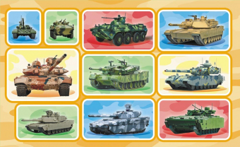 Наклейки детские 15*9см  "Танки"