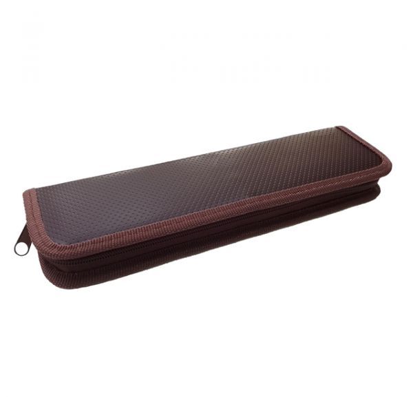 Пенал 1 отд. для кистей (270*70) молния, кожзам "Коричневый"